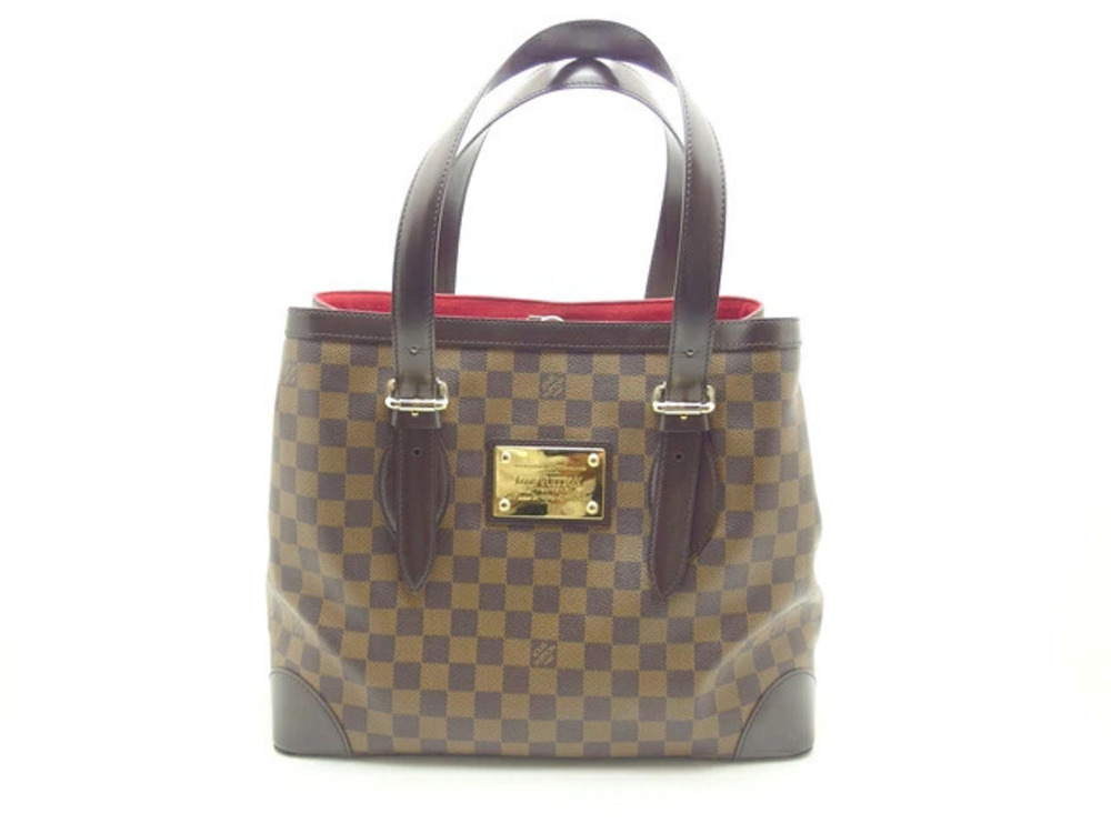 LOUIS VUITTON Hampstead Tote Bag Damier Ebene Brown
